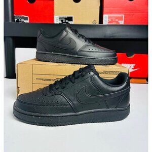 Nike Court Vision Low NN Triple Black Sneakers unisex DH2987-002 WMNS 7.5 MENS 6